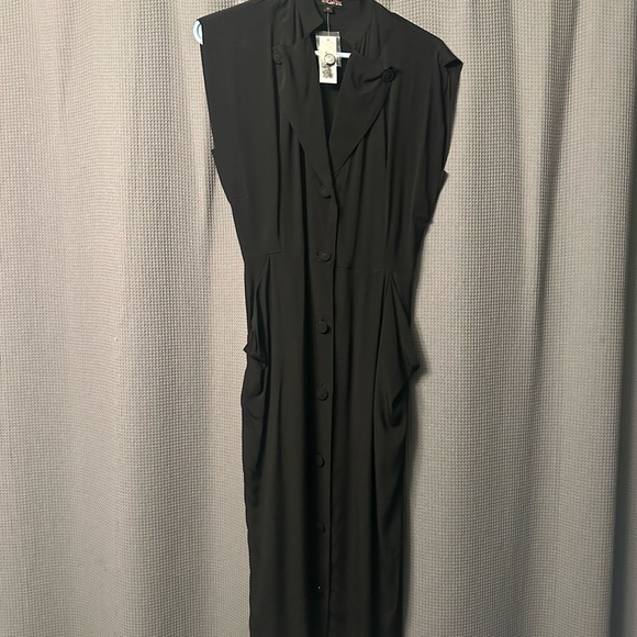 BLACK Trashy Diva 80s Lady Dress - Picture 4 of 6